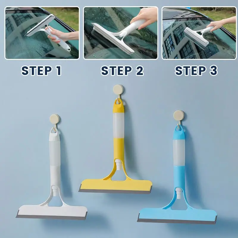 Window Scraper Versatile Glass Scraper with Spray Bottle Efficient