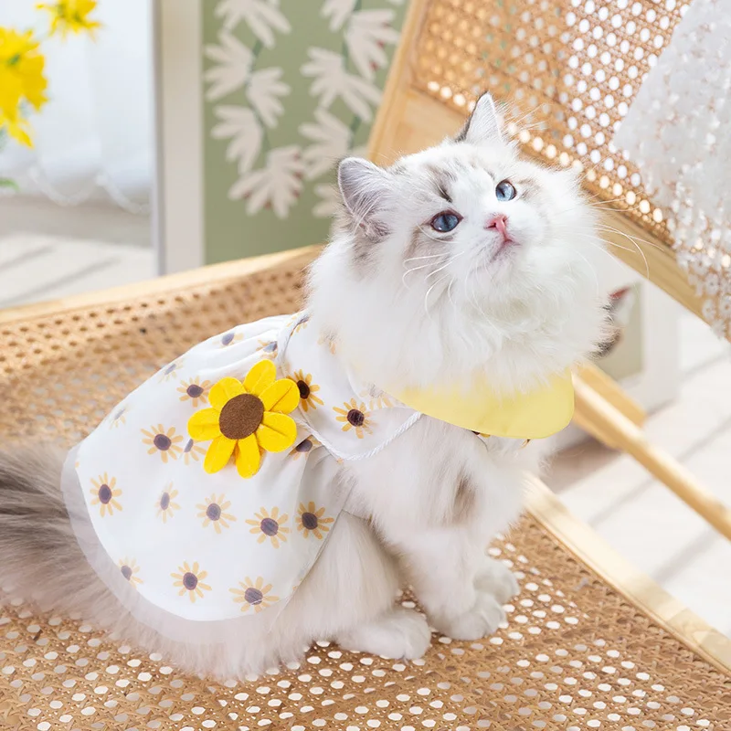 Luxuriöses Hunde-Kleid Liebliches Erdbeer-Hundekleid für Chihuahua und Französische Bulldogge Frühlings-Katzen-Welpen-Prinzessinnenkleid Sommer-Haustierkleidung – Detail 13