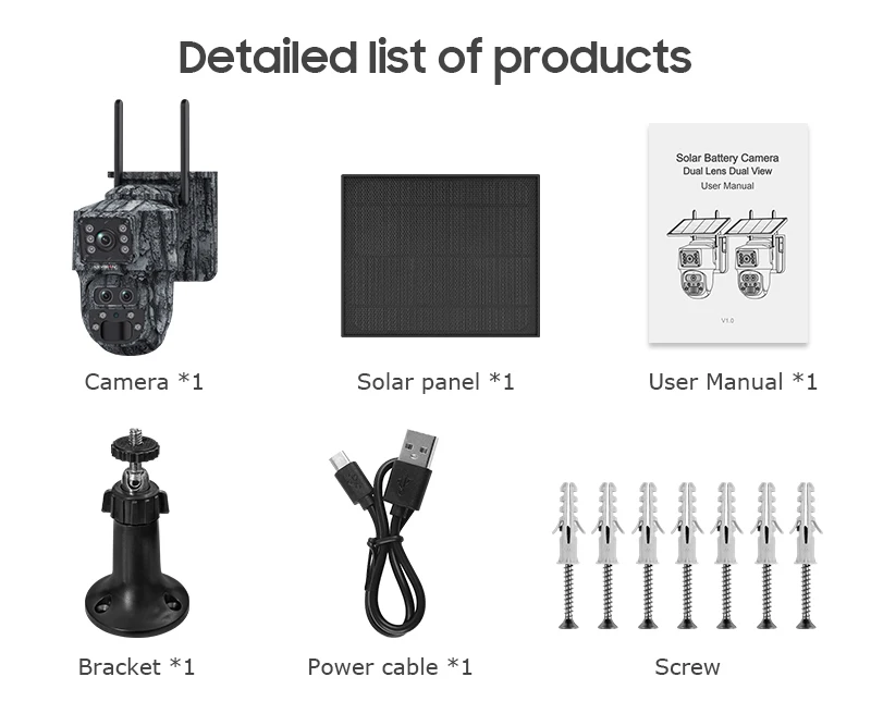 4G Solar Camera 12MP Dual Screen 15X Zoom WiFi Outdoor Hunting Camera Trail Cam