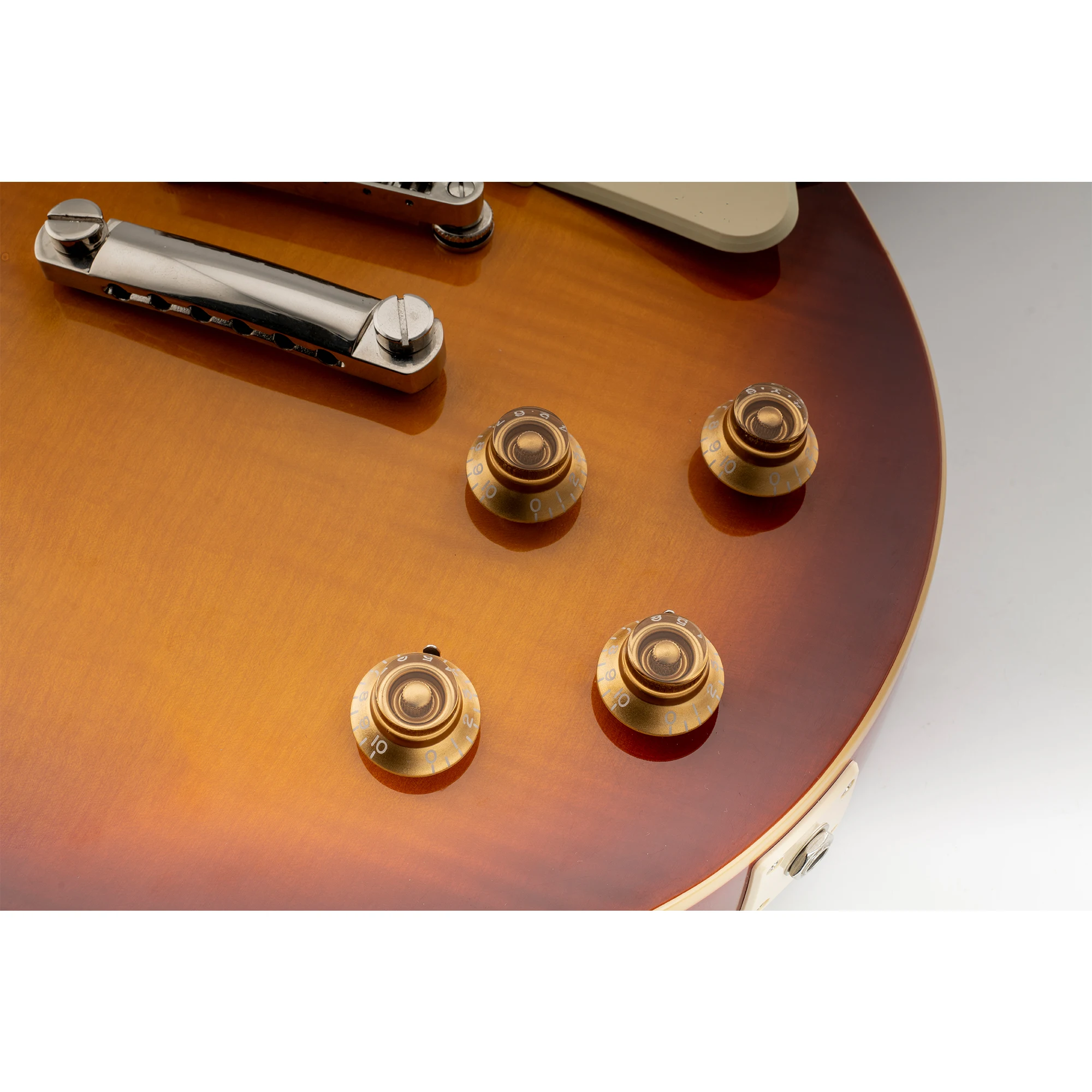 Musiclily Pro Inch Size Fine 24-Spline Top Hat Bell Knobs Tone Volume Control Knobs für USA LP SG E-Gitarre (4er-Set) – Detail 33