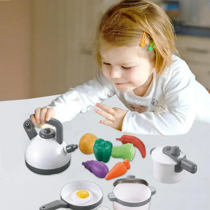 2022 mais novo crianças fingir jogar brinquedos de cozinha simulação  churrasco panelas cozinhar comida role play educacional casa brinquedos -  AliExpress