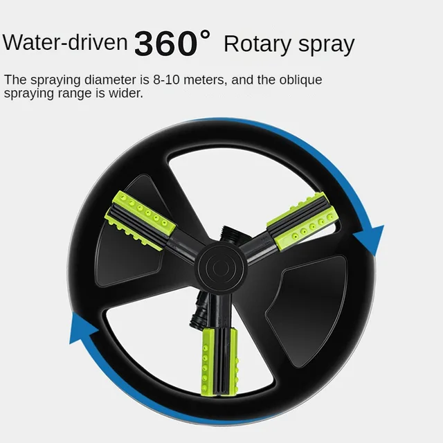 Deli Kerti Sprinkler Automatikus Öntözés Can 360 Fokos Forgó Öntözési Gyep - Image 3