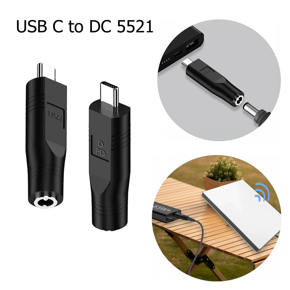 1/2PCS PD100W USB C Male to DC Female Power Cable Adapter for Starlink Mini Connector Charge Barrel Jack Power Adapter for Power Adapter
