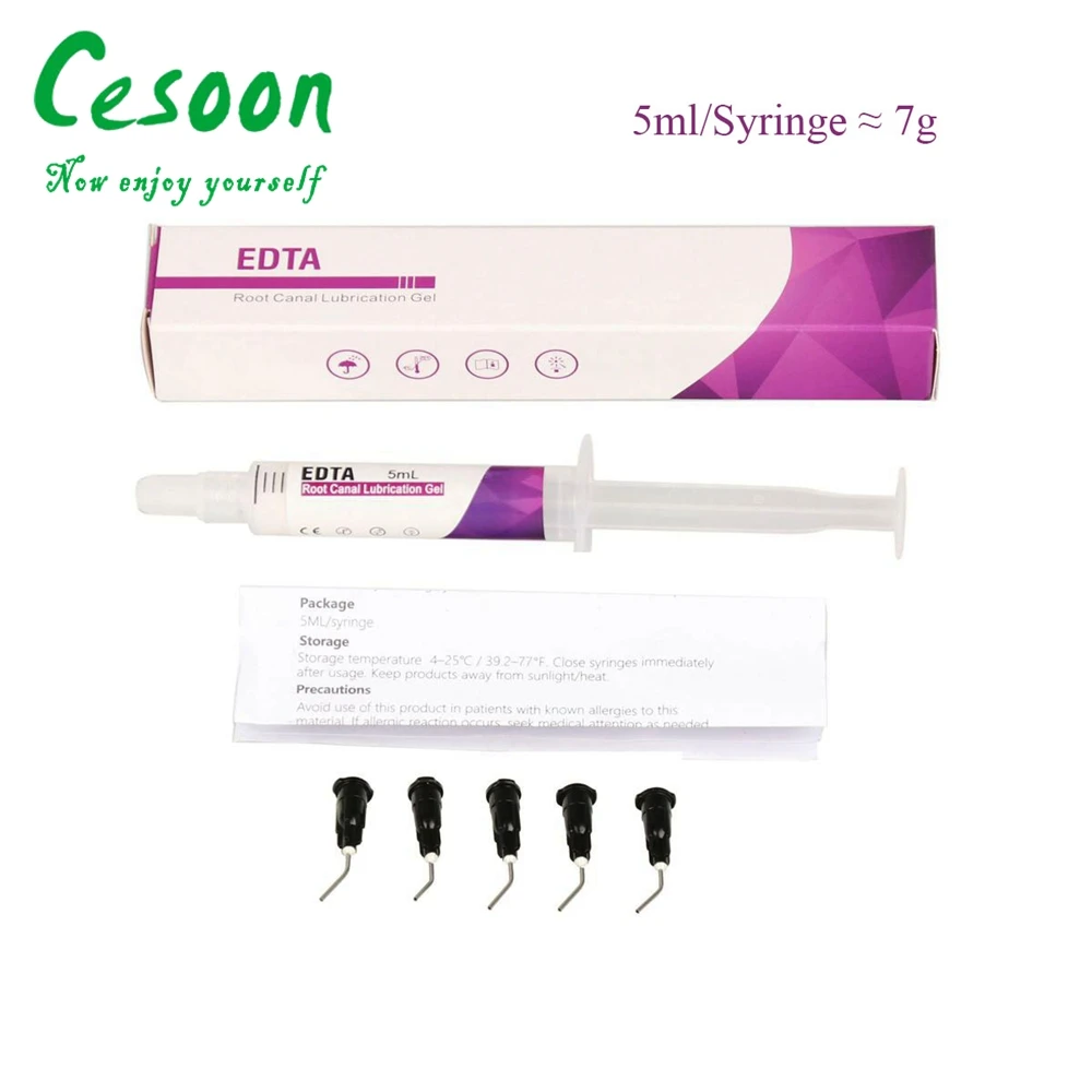 5ml Dental EDTA Gel for Root Canal Syringe 18 Lubrication Cream