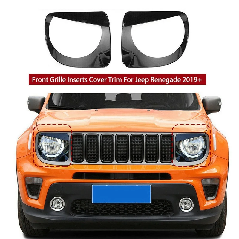 Headlight Bezels Headlight Trim Cover Head Light Lamp Ring for Jeep