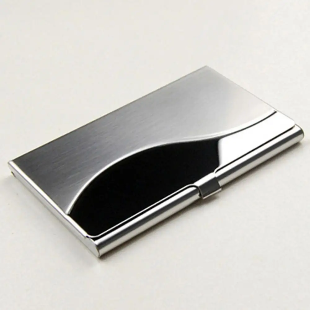 Stainless Steel Case Pocket Box Business ID Credit Card Holder Cover