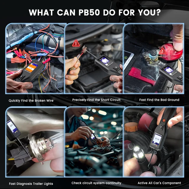 جهاز فحص الدائرة الكهربائية للسيارات  دائرة الطاقة 12 فولت 24 فولت  للنظام الكهربائي