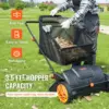 VEVOR Push Lawn Sweeper, 21-inch Leaf & Grass Collector, Strong Rubber Wheels & Heavy Duty Thickened Steel Durable to Use with L 4