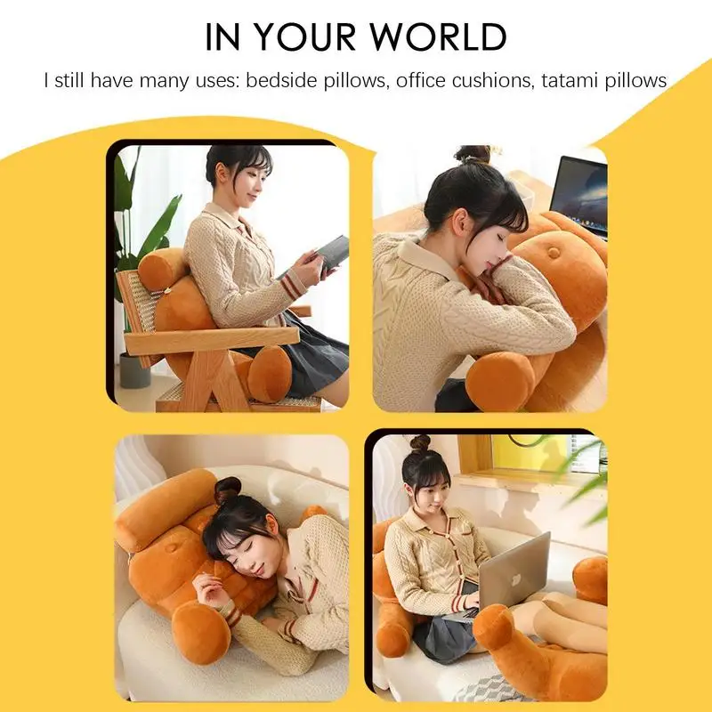 Reading Pillow Muscle Boyfriend Arm Waist Rest Girls Bed Reading Pillow Ultra Comfy Bed Chair Arm Muscle Pillows For Watching TV