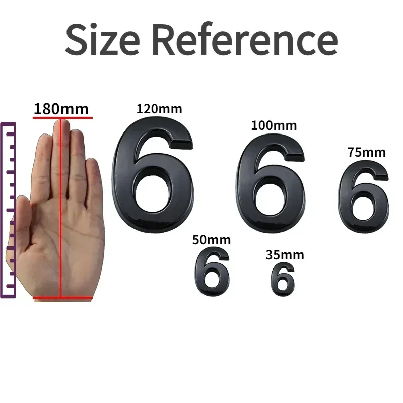 House Number Outdoor Sticker 3.5-12cm Self Adhesive Digits For Apartment Hotel Office Residential