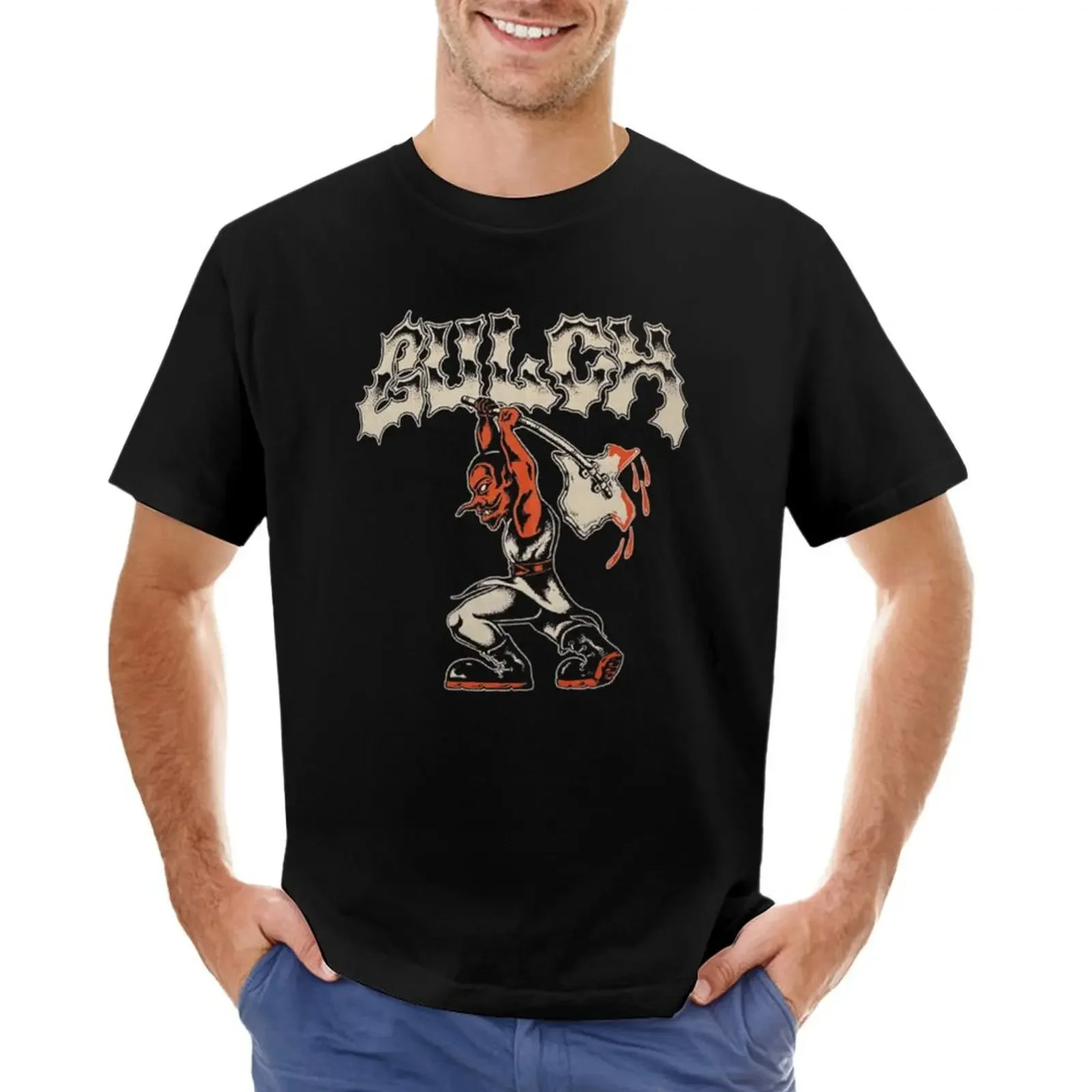 

GULCH - BAND T-shirt oversizeds blanks boys whites mens cotton t shirts