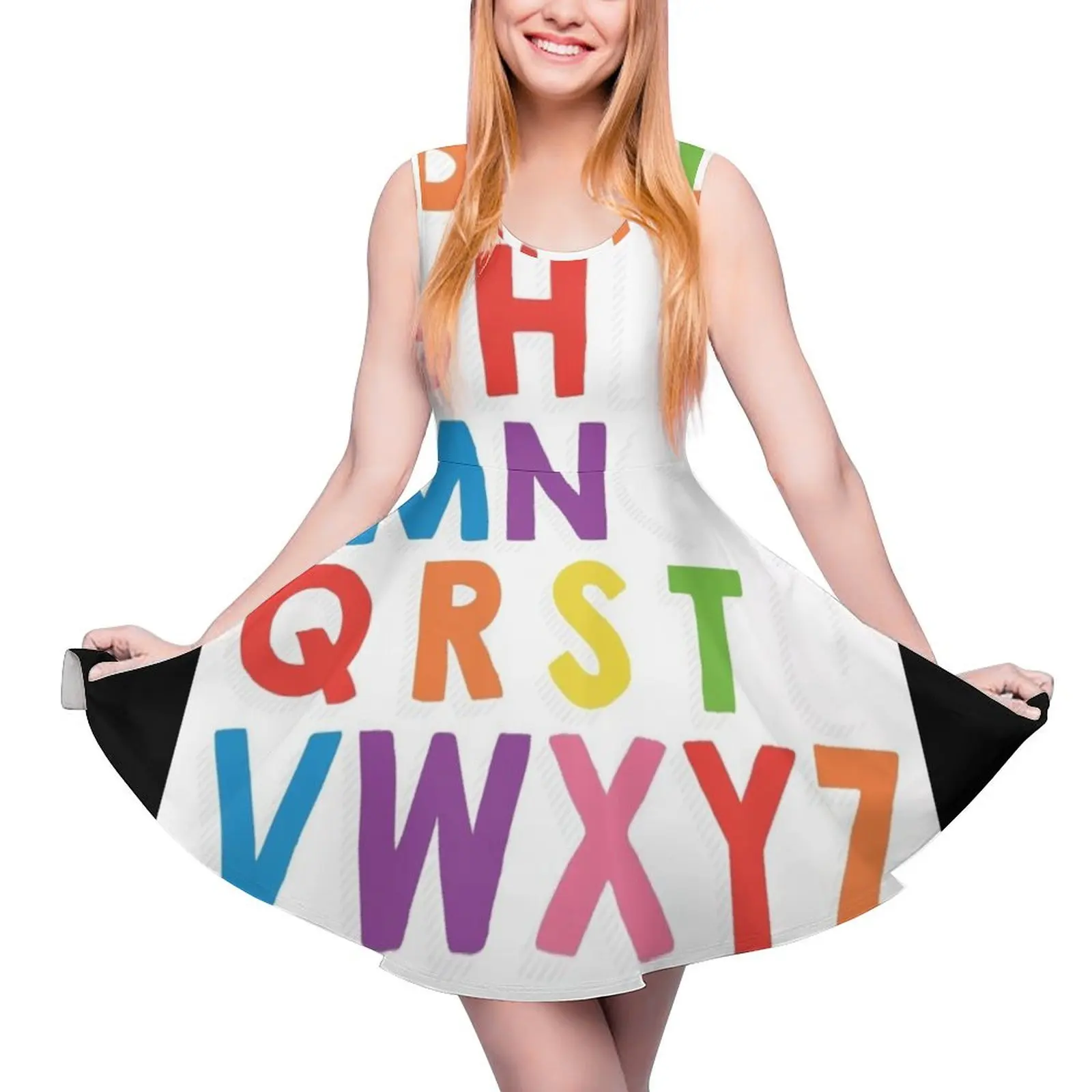 

I Love You Alphabet Graphic Tee Shirt Perfect For Kindergarteners, Preschoolers, and Teachers! Round Neck Dress