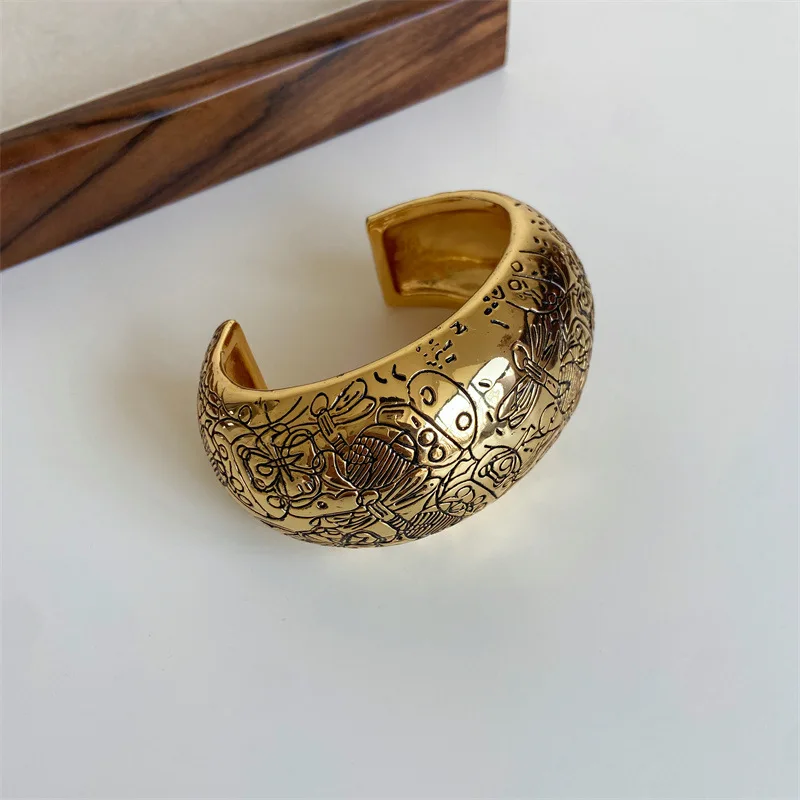 

Women Manchette Rosalba Cuff Bracelet Bangles Brass Copper