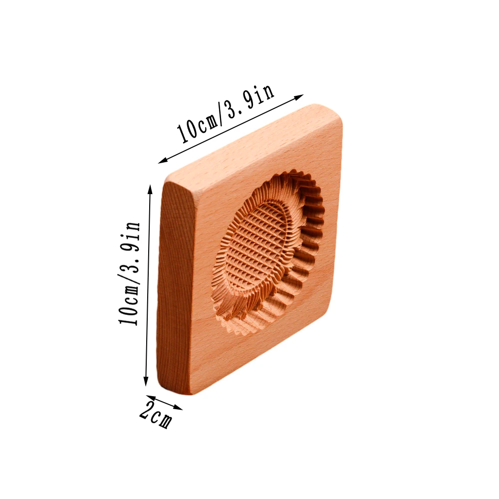 1pc Wooded Embossed Sunflower Flowers and Birds Cookie Mold For Baking Kitchen Cookie Cutter Gingerbread Stamp Biscuit