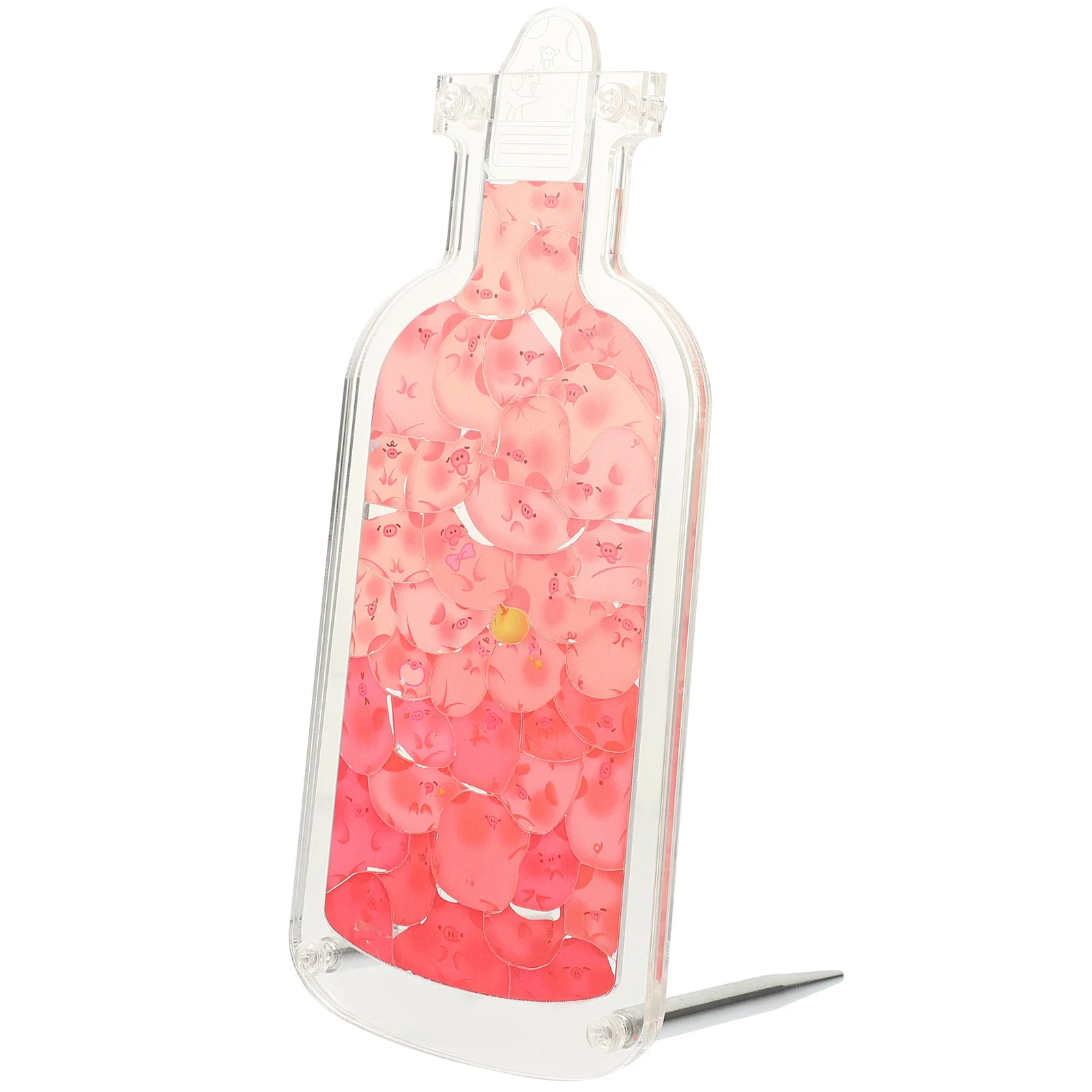 

Transparent Puzzle Tabletop Adornment Cat Drift Bottle Model Acrylic Desktop Decor Children Educational Toy