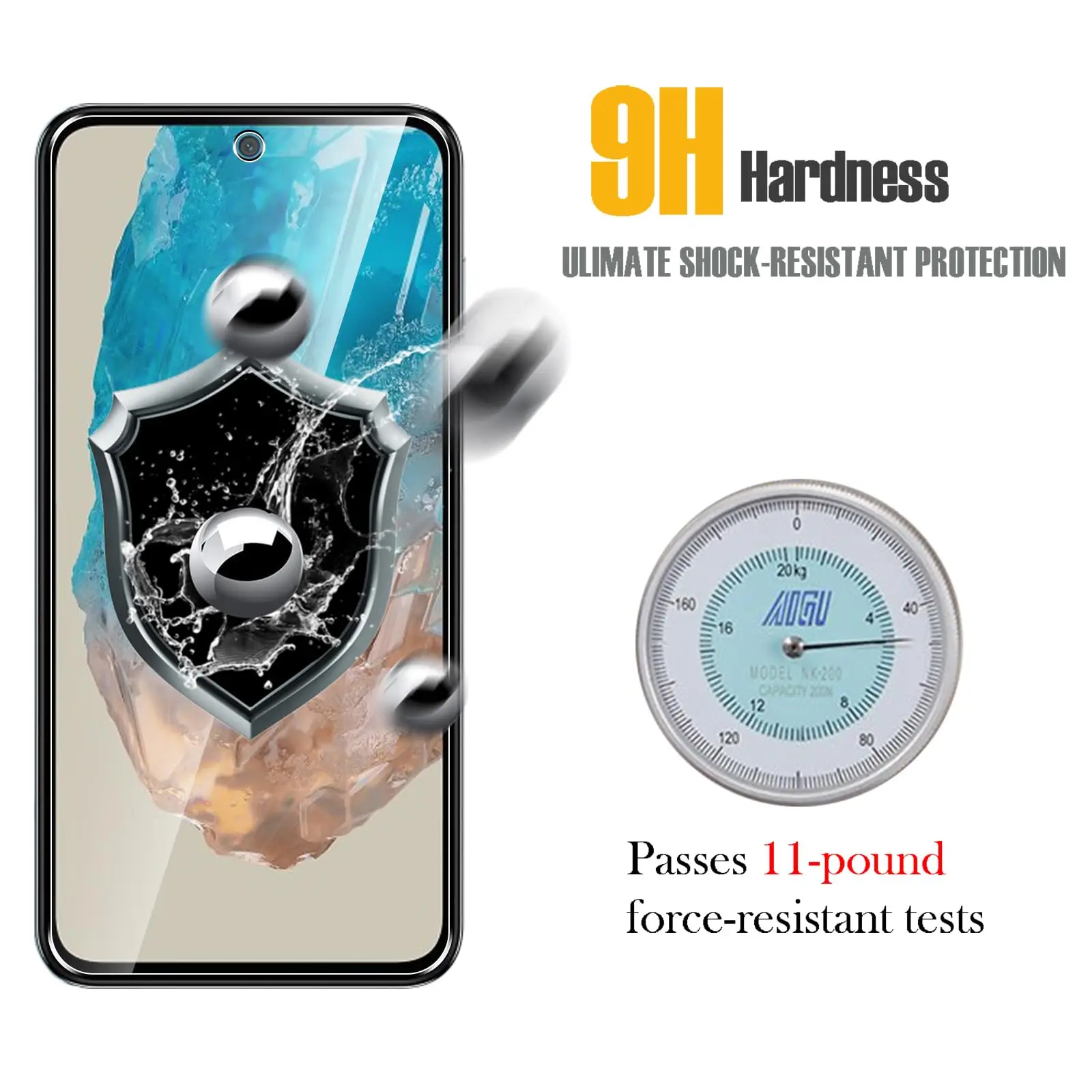 Samsung Galaxy 6.6 Tempered Glass Screen Protector - 9H HD Clear, Anti-Scratch, High Aluminum