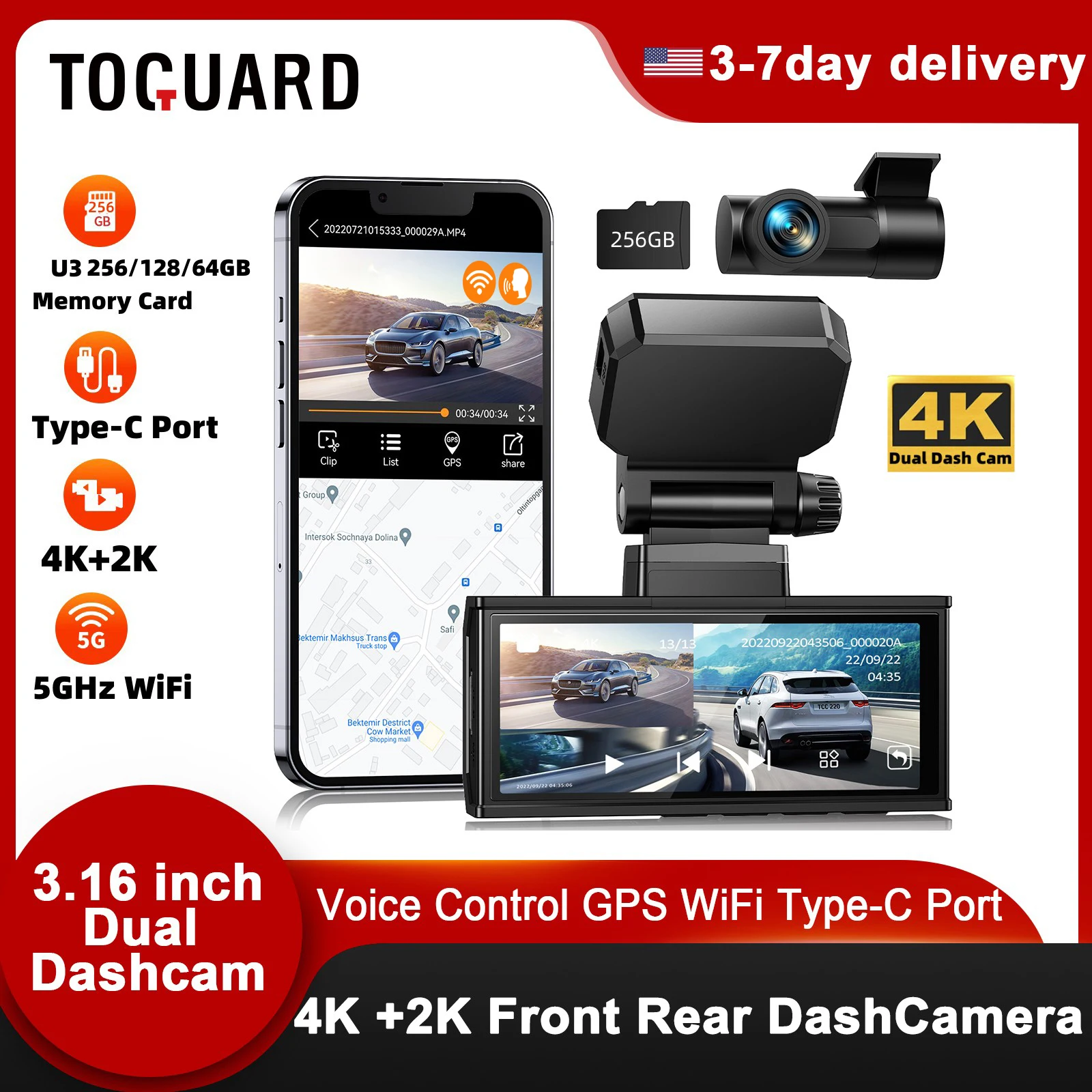 Buy Dash Cam Online, Toguard CE67A Dash Cam