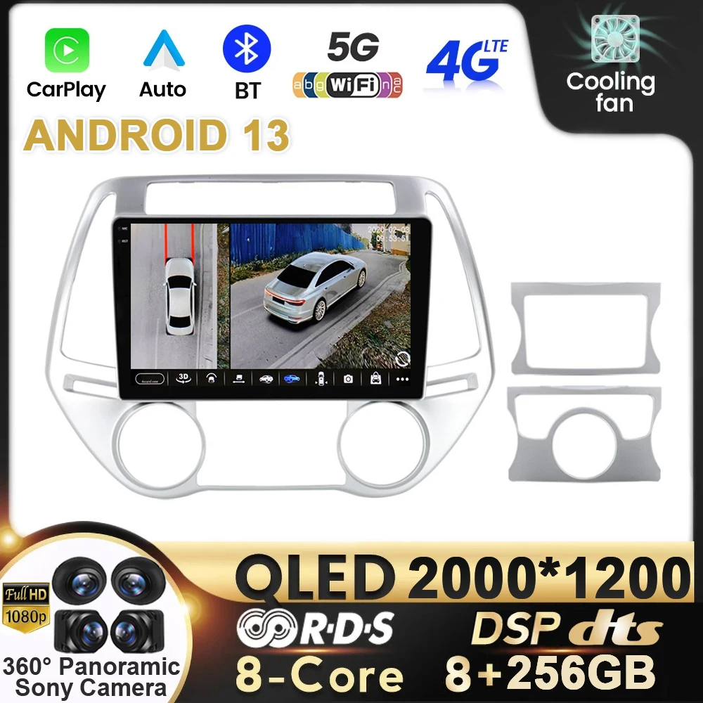 

Автомагнитола на Android 13 для Hyundai i20 2008-2014, стерео-навигация, GPS, Carplay, мультимедийный плеер, 2 Din, DVDQLED DSP видео