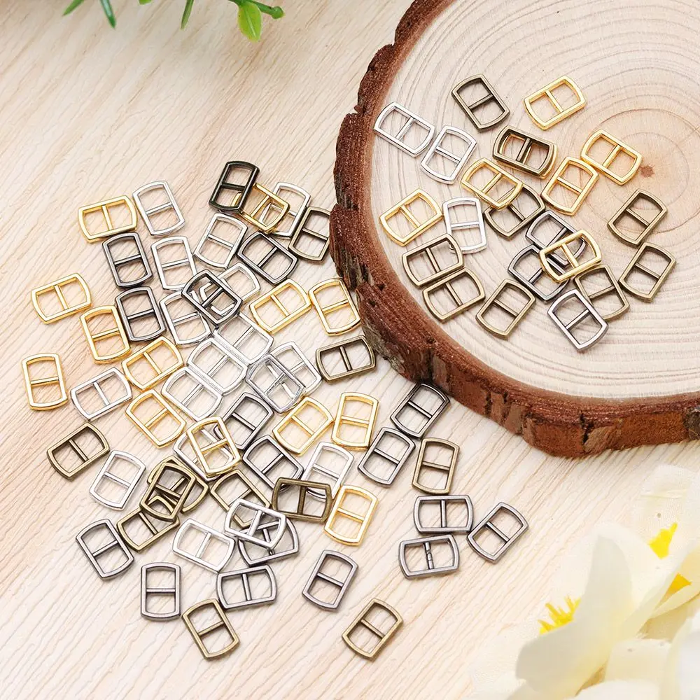 Mini Metal Tri Glide Belt Buckles for Doll Clothes Accessories