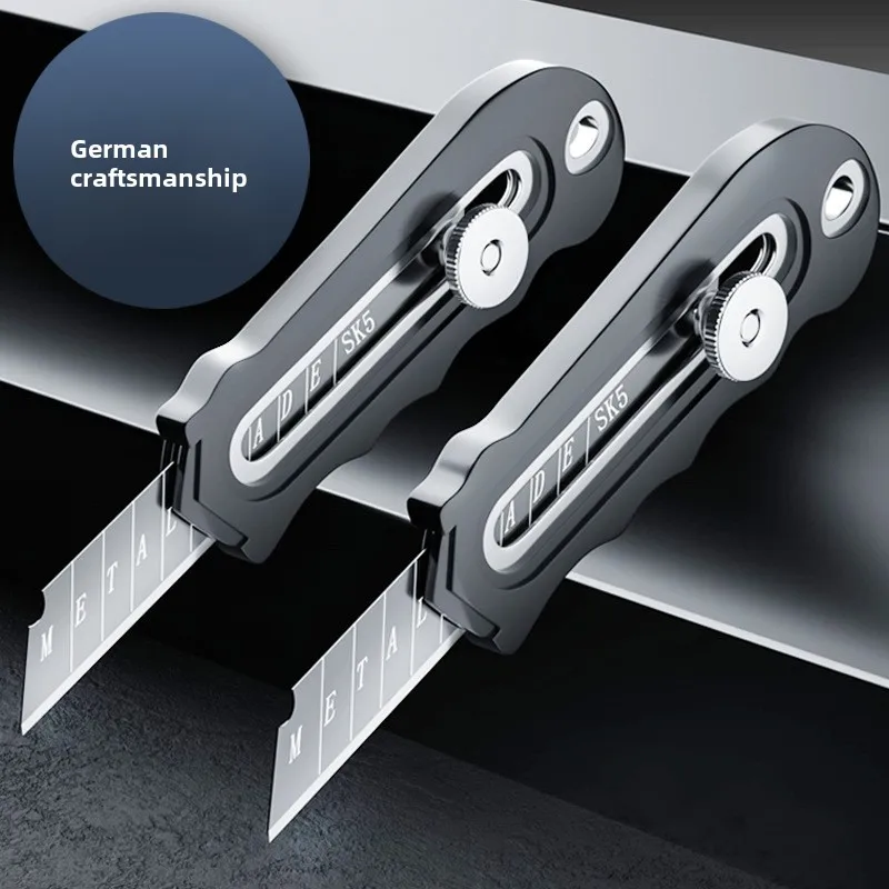 Stainless Steel Heavy Utility Knife Wallpaper Knife Industrial Paper Cutter Durable All Metal Wallpaper Ultra Sharp Tool