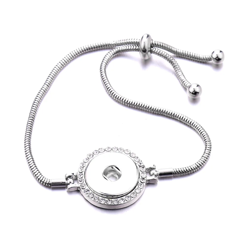 10pcs Vintage Metal Snap Button Bracelet  Women Interchangeable Snap Bracelet DIY Charm Bracelets