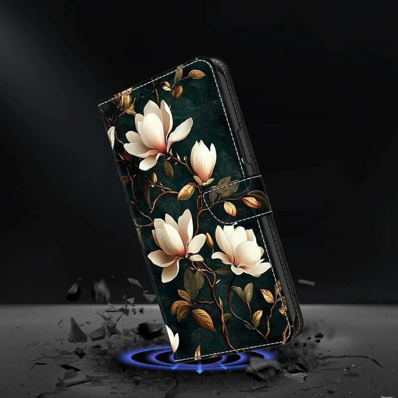 Colorful Painted Pattern Flip Phone Case - Protective Cover