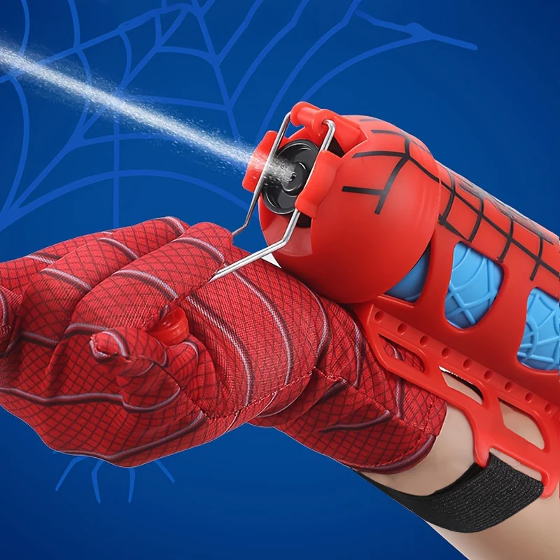 Gants Lanceur Toile Spiderman Lot De 2 Gant De Lanceur SpidermJouets De Poignet Lanceur De Set 2 Gants Avec Fléchettes Ventouse 3-12 Ans