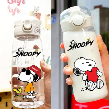 Snoopy Transparent Straw Water Bottle 1