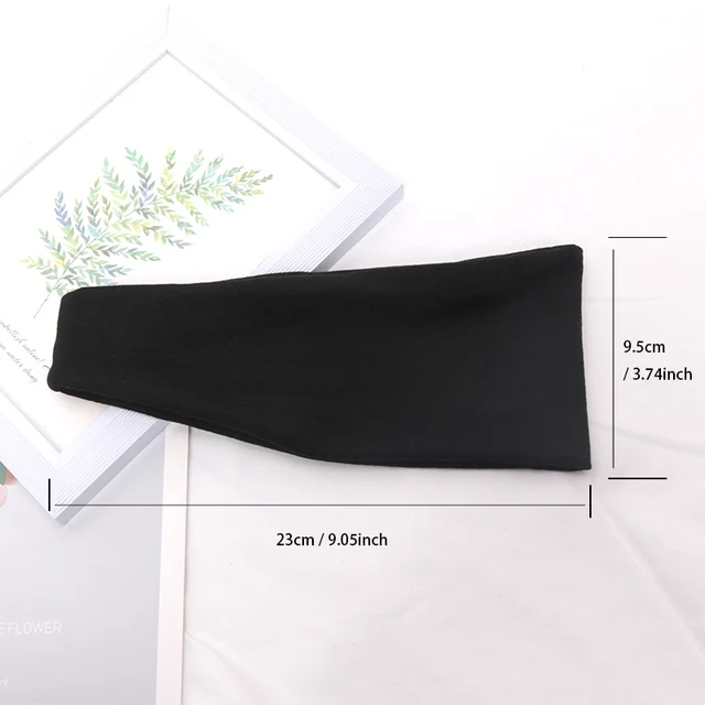 New Women Headband Wide Knitted Cotton Sport  Elastic Hair Bands Yoga Hairband Makeup Hair Hoop Vintag Headwrap Hair Accessories 2