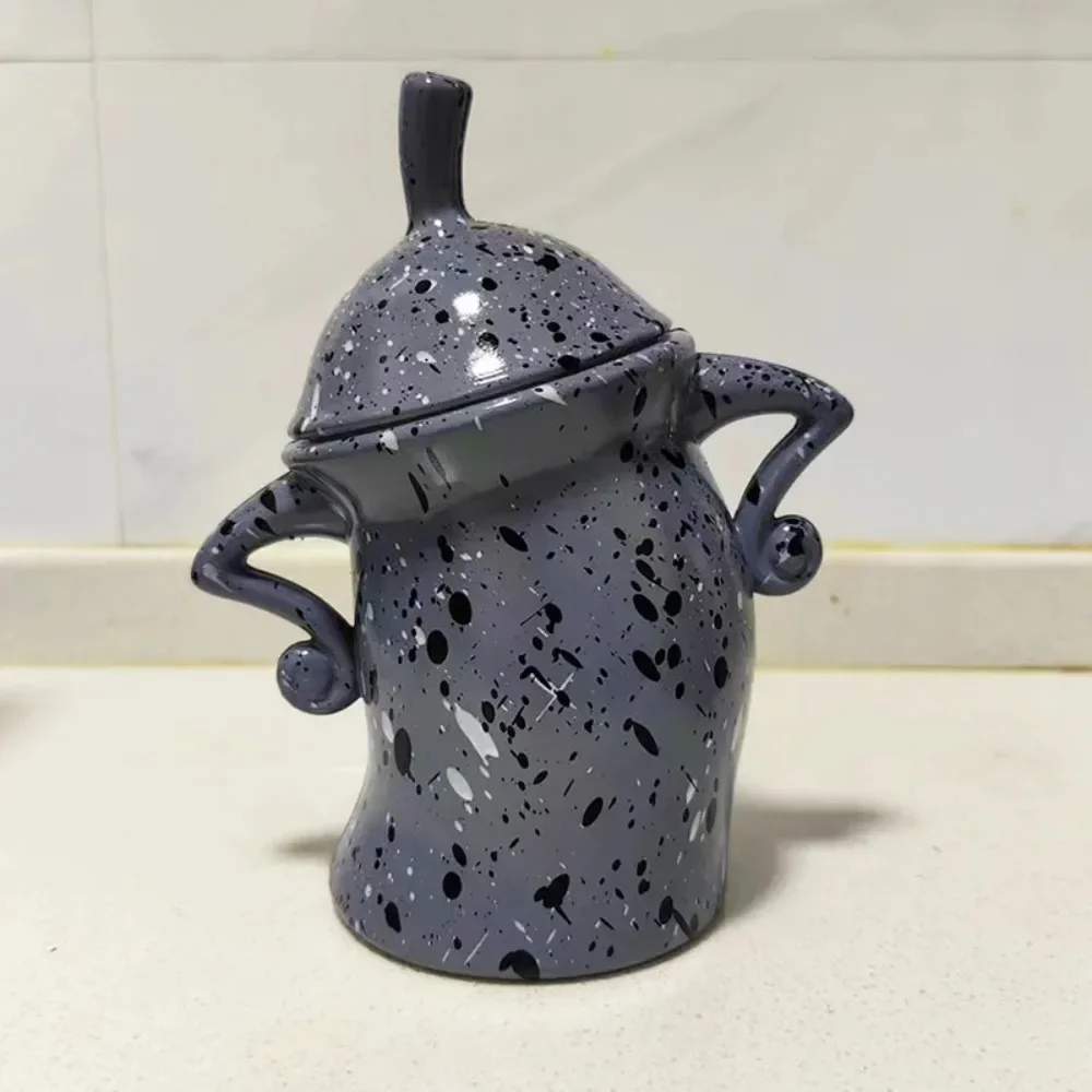 Kitchen Storage Jar Storage Bottle with Attitude Multi-style European Style Vintage Spotted Cup Creative Covered Akimbo Food Jar 3