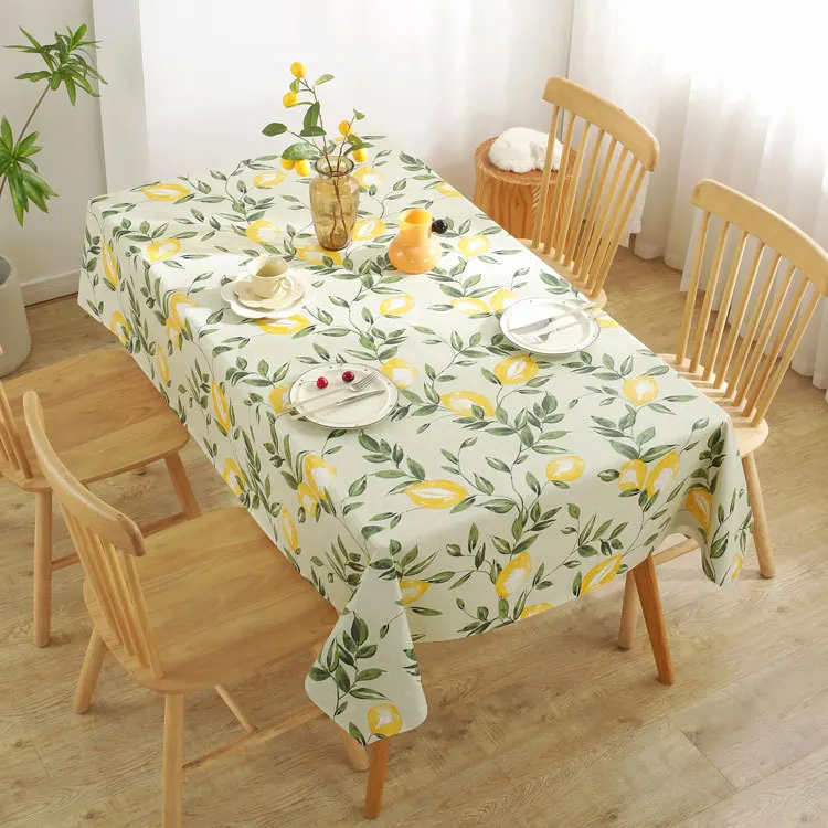 PVC Waterproof and Oil-proof Plastic Tablecloth Bedside Table Dustproof Decorative Cloth Living Room Coffee Table Tablecloth 2