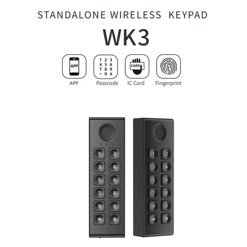 【Y19A】홈 오피스용 스마트 도어록 TTLOCK 지문 인식 출입 통제 시스템 13.5Hz 무선 디지털 키패드 Wifi 블루투스