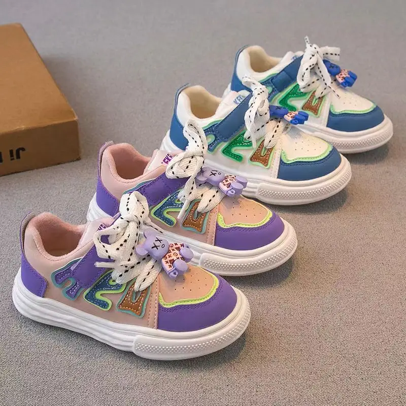 

Children's Cricket Shoes 2023 Spring and Autumn New Girls' Versatile Soft Sole Small White Shoes Boys' Anti-slip Casual Shoes