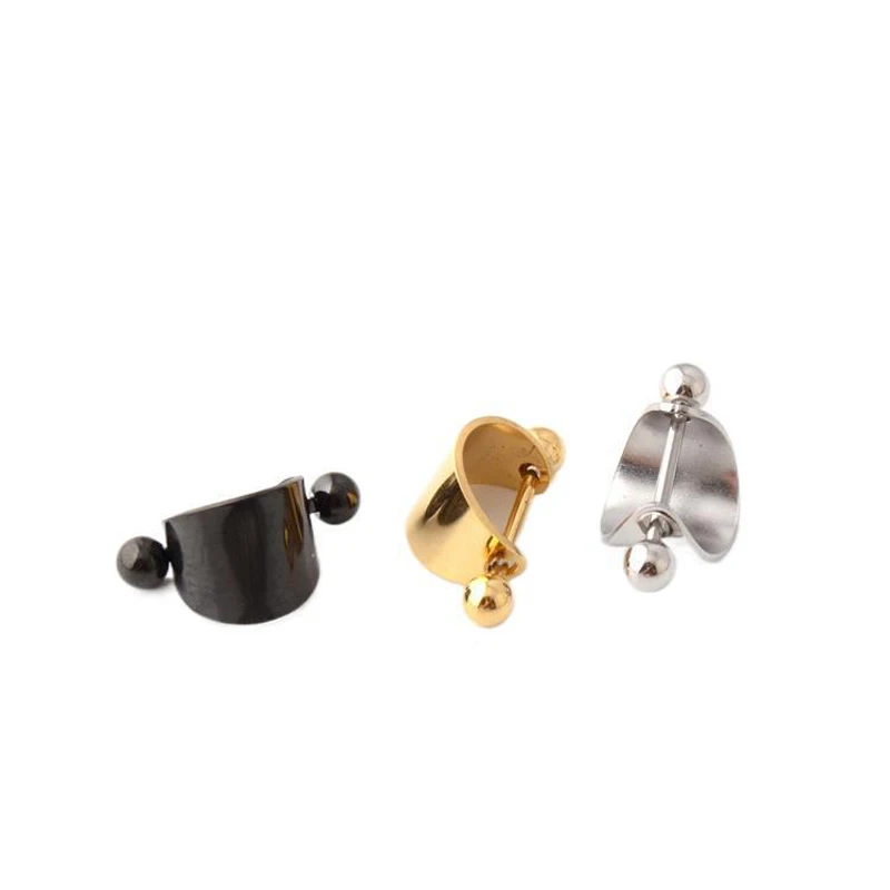 16G Stainless Steel Ear Piercing Horseshoe Shield Cuff Ear Helix Cartilage Cuff Ring Earrings Body Jewelry Piercing