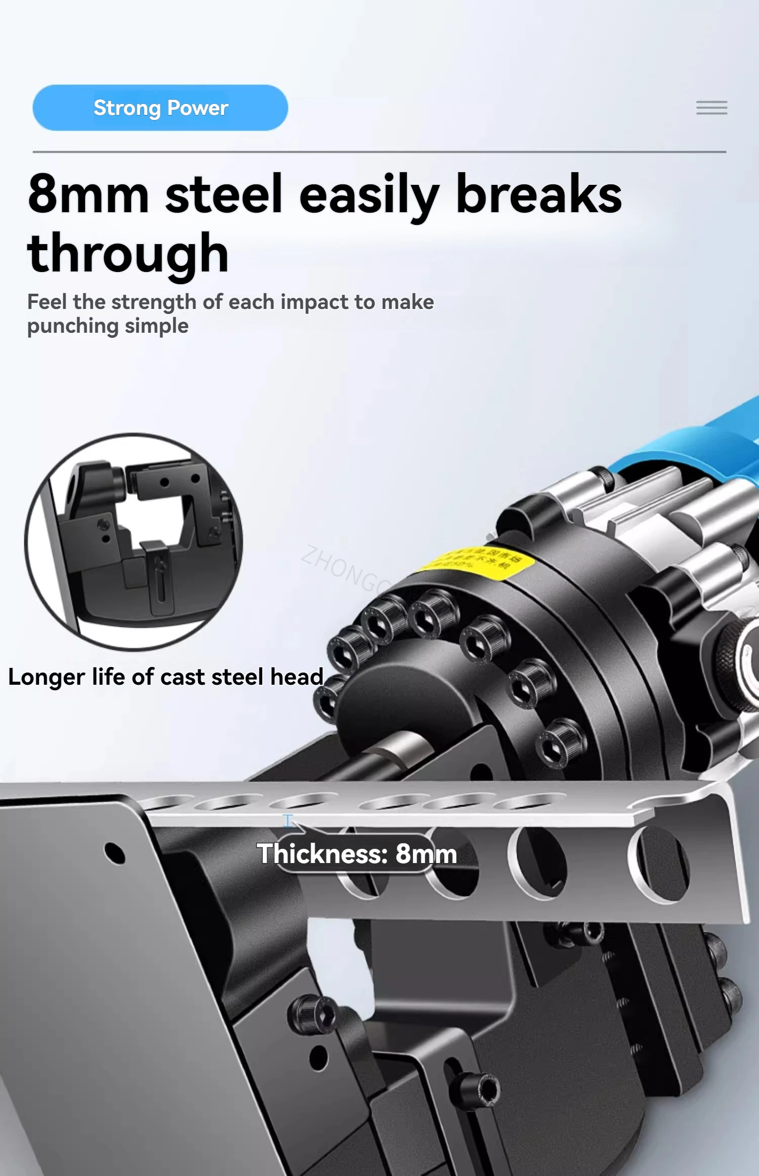 Electric Hydraulic Punching Machine Angle Iron Angle Steel Punching Machine Port