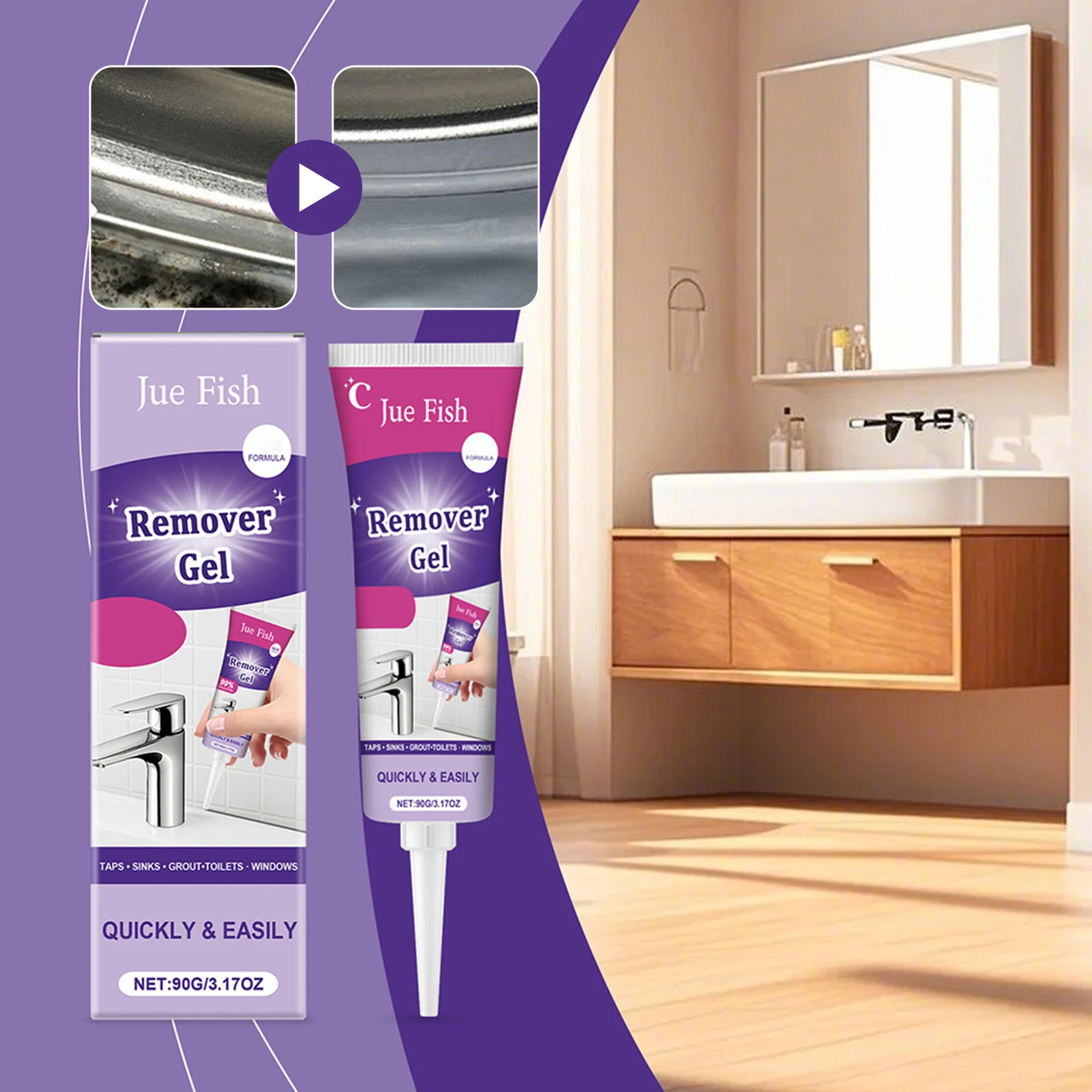 Household Remover Gel Multi-purpose Magics Mold Remover Gel Stains Remover Powerful Fast Clean Gels for Washing Machine Bathroom