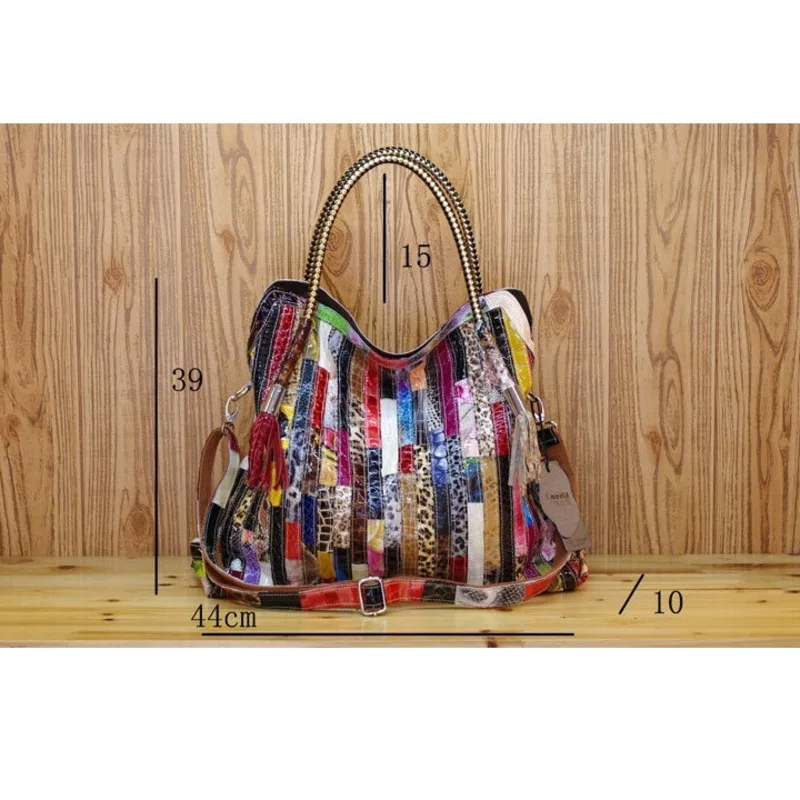 KK  2024 new women's handbag, snake patterned cowhide, colorful stripes, diagonal shoulder mink skin cross personalized trendy