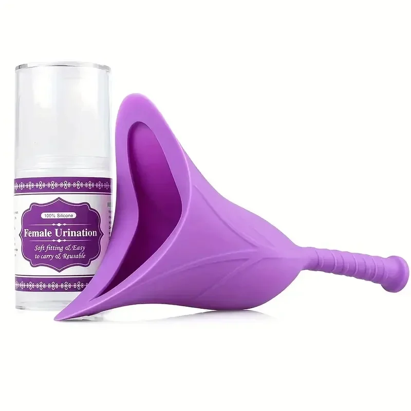 Silicone Female Urination Device Portable Female Urinal Lets You Pee Standing Up Reusable Womens Pee Funnel for Travel Outdoor