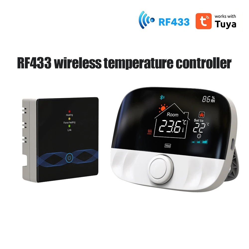 

Tuya Smart Home Wifi Wireless Thermostat RF Battery Gas Boiler Water Heating Digital Temperature Controller Alexa Home
