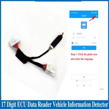Scanner Diagnostico OBD EOBD per Auto, Lettore Dati ECU a 17 Cifre, Rilevatore Informazioni Veicolo Compatibile con App Mobile Android