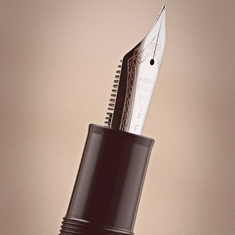 MAJOHN Final Craftsman P136 Resin Pen Metal Copper Piston Ink Absorbing Visual Ink Window Gift Pen Writing Practice Ink Pen 6