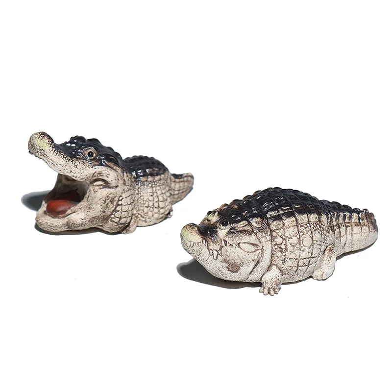 Tea Pet Ornaments Purple Sand Handmade Little Crocodile