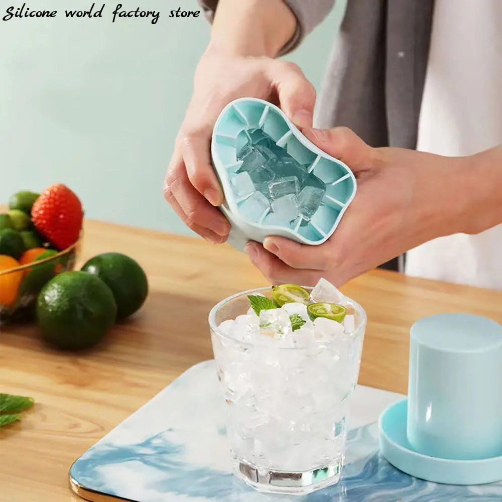 Silicone World DIY Ice Bucket Cup Mold Ice Cubes Tray Food Grade Quickly Freeze Maker Bucket Whiskey Beer ice mold