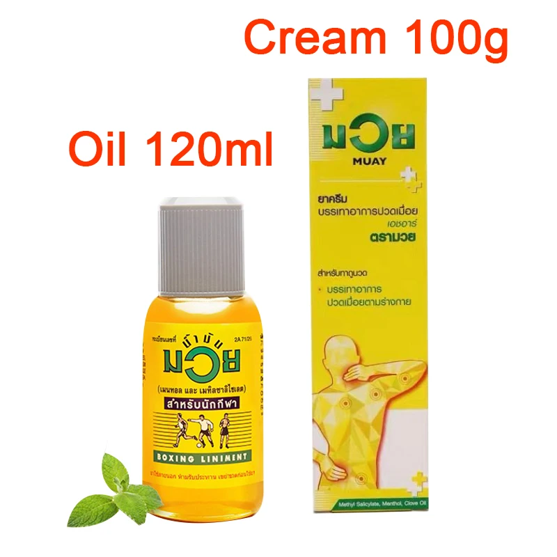 

Original Thailand Muay Analgesic Balm Medical Pain Relieving Cream Muscle Pain Arthritis Ointment For Joint Pain Health 100g