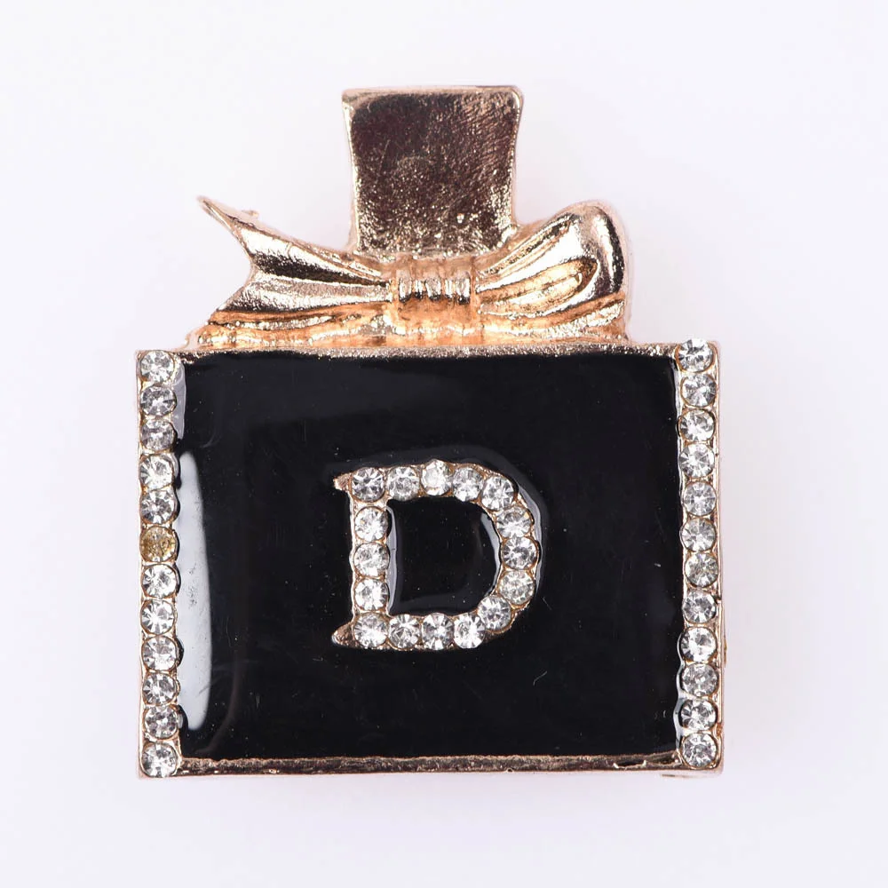 1 Pcs Metal Croc Shoes Charms Pink Women Bags Decoration Black Formal Hat Lady Bracelet Accessories Perfume Bottle Girl Gidt