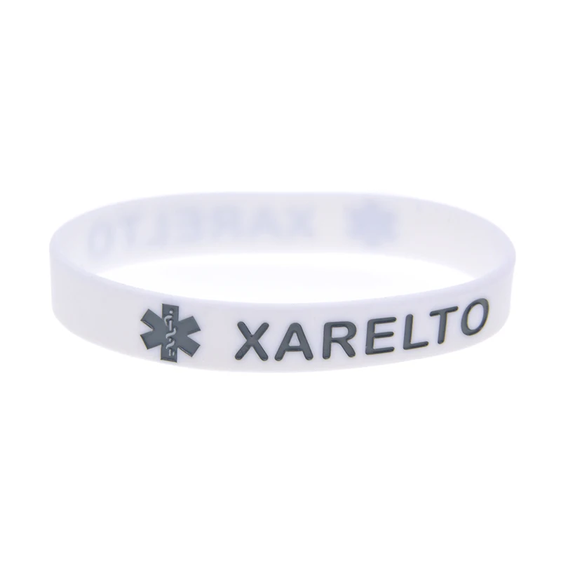 1PC/7PCS XARELTO Silicone Rubber Wristband Adult Size 7 Colors 5