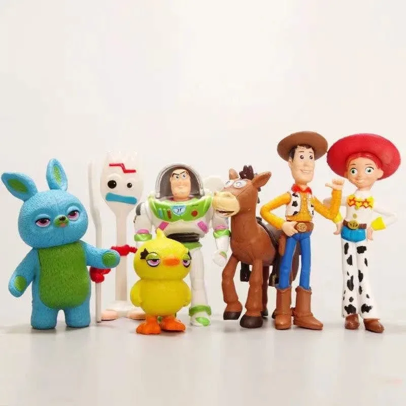 7Pcs/Set Toy Story 4 Action Figures Toy Woody Jessie Buzz Lightyear Forky Pig Bear Figura Model Doll Figurine  Birthday GiftK - 6