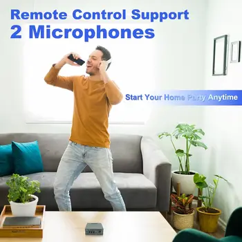 5.0 Mini Bluetooth Stereo Amplifier, 300W HiFi Power Amp with Remote, USB, RCA, FM Radio for Home Audio 6