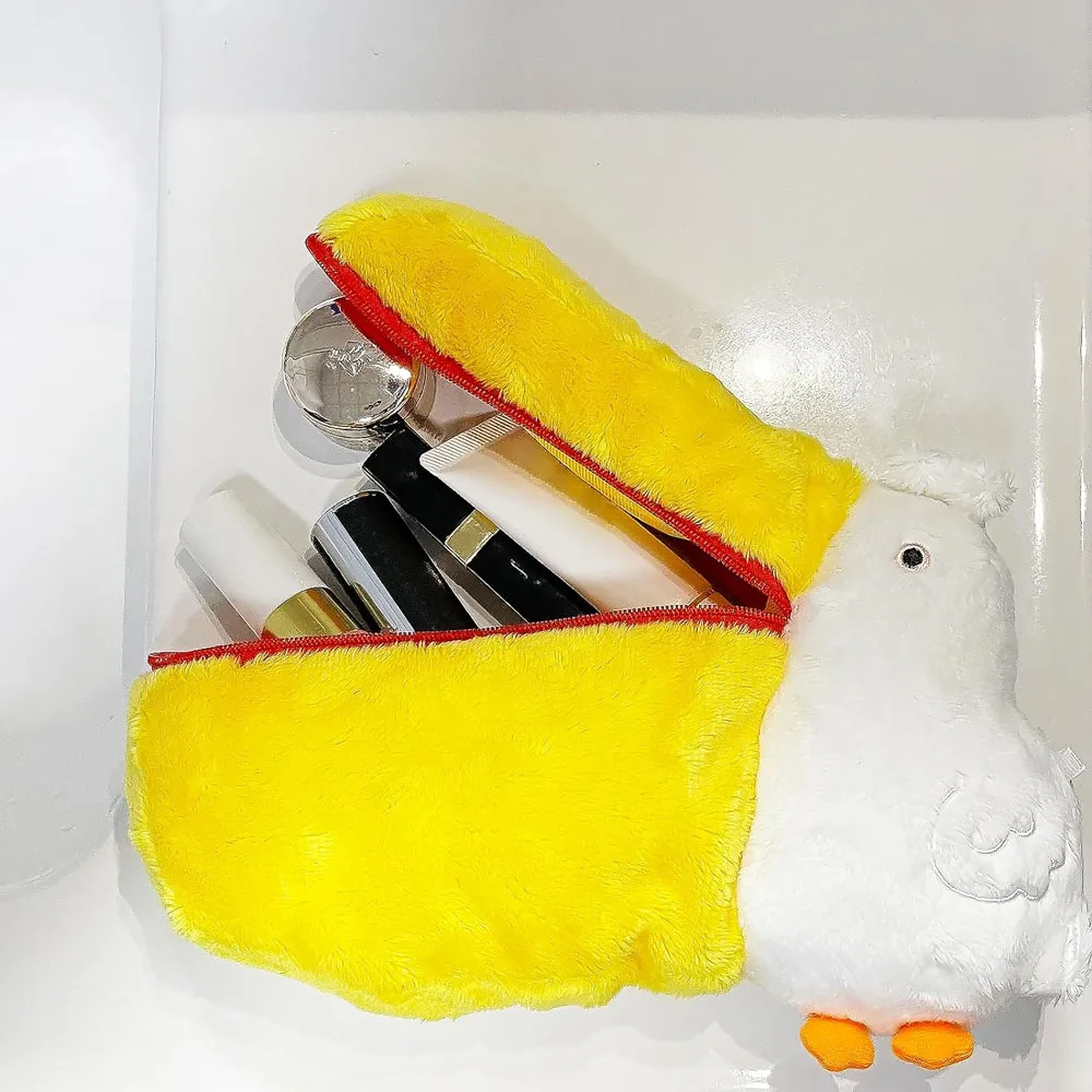 Pelican Cute Pencil Cases Plush Makeup Bag Pen Bag Stationery Storage Bag Zero Wallet Cartoon Pencil Pouch School Supplies 4