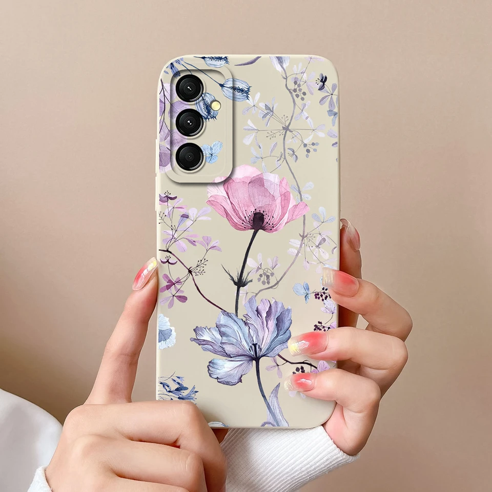 Beautiful Flower Mountain Liquid Shockproof Anti-Fingerprint Silicone Case
